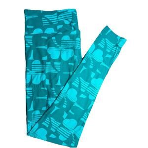 New LuLaRoe St Patrick‘s Day Shamrock Dark & Light Green Legging Size TC (12-18)
